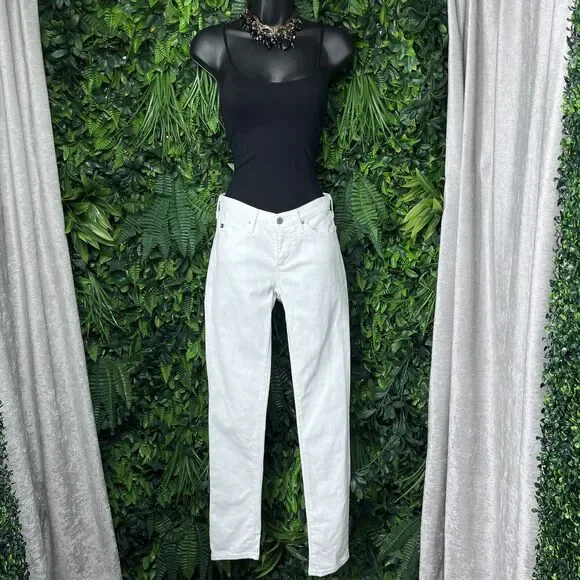ADRIANO GOLDSCHMIED AG Jeans Women 24 White Denim The Prima Cigarette Pants 2291 - Picture 2 of 11